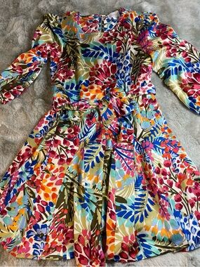 Sugarlips Multicolor Floral Long Sleeve Dress-0177